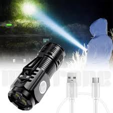 3 Core LED Mini Tactical Flashlight Rechargeable High Power LED Torch